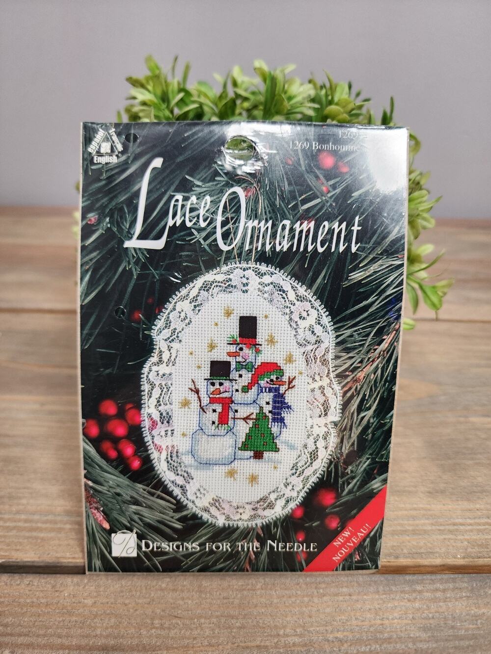 NEW Snowmen Lace Ornament Counted Cross Stitch Kit Designs for Needle #1269 Xmas - Picture 1 of 4